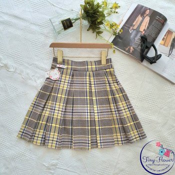 Chân váy kẻ xếp ly kèm quần cotton cho học sinh size 7-15 Chân váy kẻ xếp ly kèm quần cotton cho học sinh size 7-15