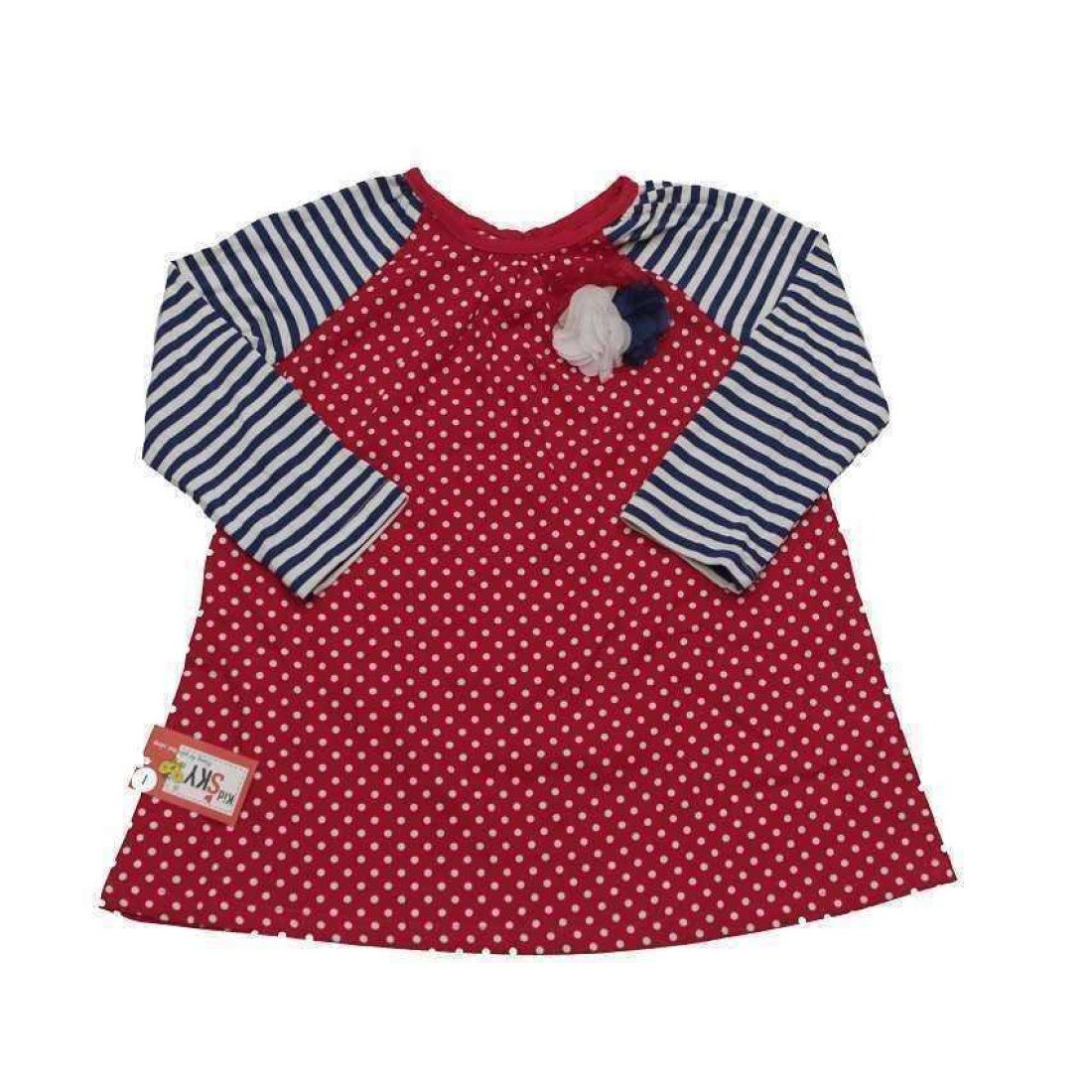 Áo chấm bi tay kẻ-A2676-