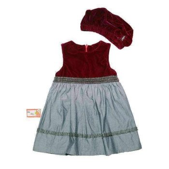 Váy nhung mũ-V29115