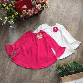 áo cotton xòe tay loe-A86125 áo cotton xòe tay loe-A86125