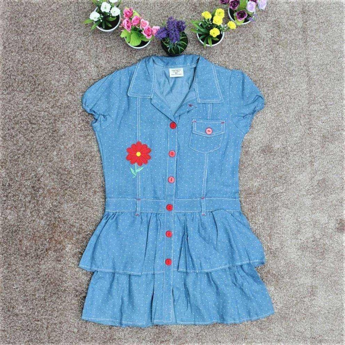 váy bò size đại bé gái- V3135A-