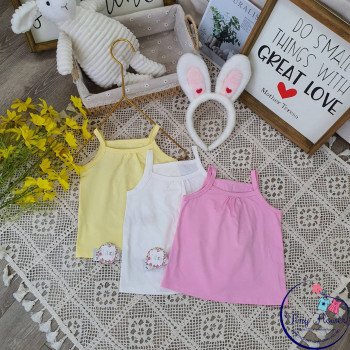 Áo cotton hai dây cotton thun co giãn Áo cotton hai dây cotton thun co giãn