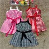 Váy hai dây thô kẻ - V46125-kidsky-bán sỉ Váy hai dây thô kẻ - V46125 Váy hai dây thô kẻ - V46125-