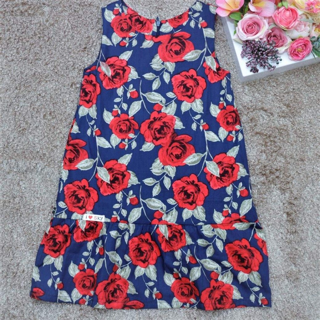 Váy SN thô boi size đại bé gái - V56244Đ-kidsky-bán sỉ Váy SN thô boi size đại bé gái - V56244Đ Váy SN thô boi size đại bé gái - V56244Đ-