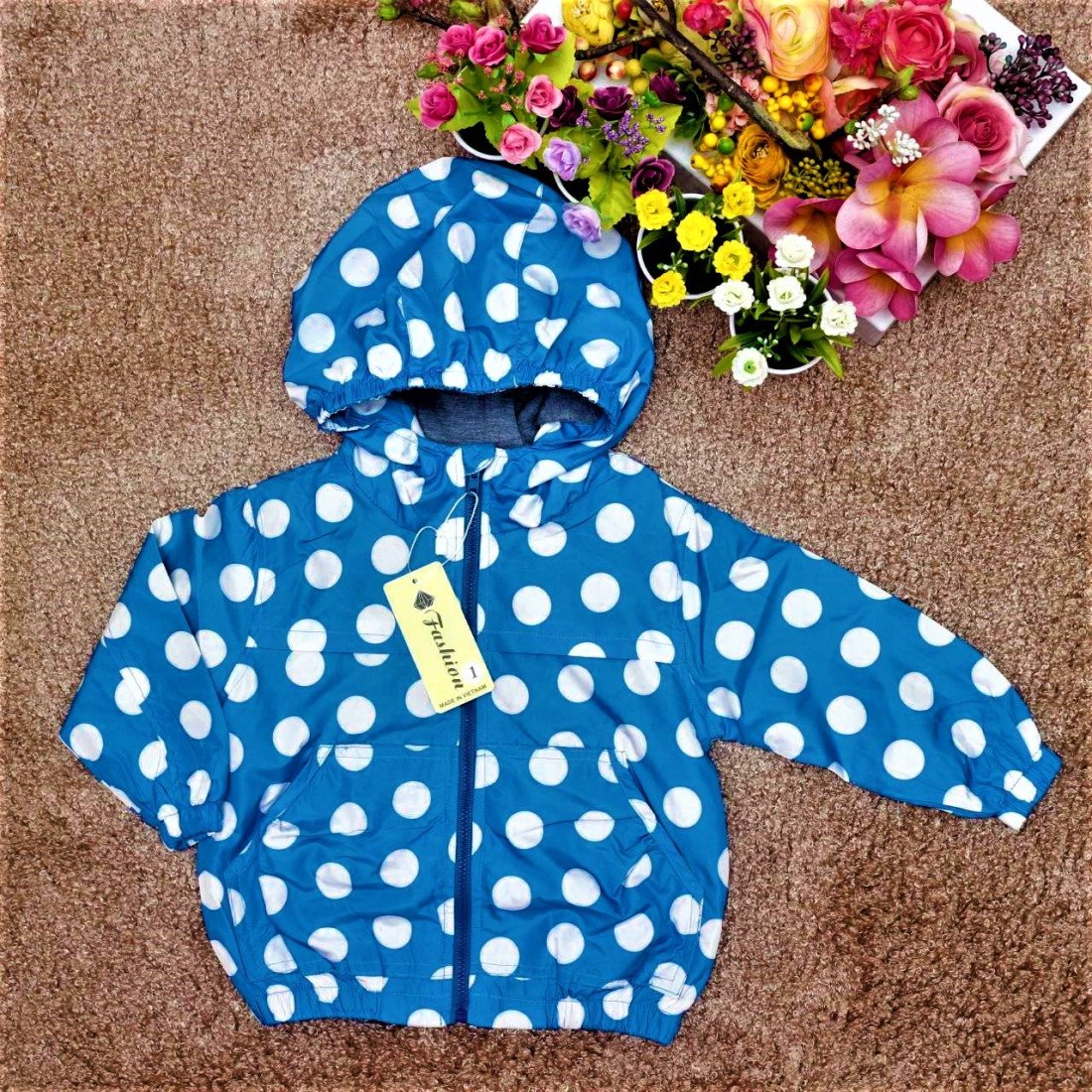 áo khoác chấm bi bé gái - A97135-