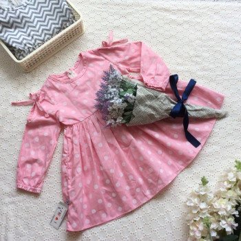 váy thu dài tay bé gái cotton 4 chiều in hình váy thu dài tay bé gái cotton 4 chiều in hình