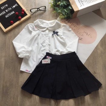 áo sơ mi cổ sen bé gái size 6 -9 áo sơ mi cổ sen bé gái size 6 -9