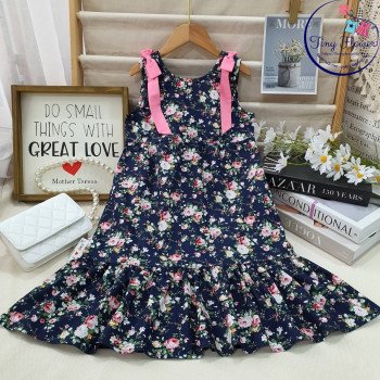 Váy hoa maxi đuôi cá trẻ em size 7-10 Váy hoa maxi đuôi cá trẻ em size 7-10