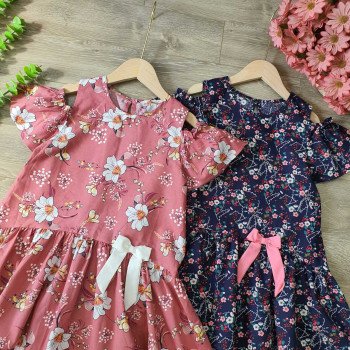 váy hoa thô nơ eo đuôi cá tay trễ size 7-10 - v39114 váy hoa thô nơ eo đuôi cá tay trễ size 7-10 - v39114