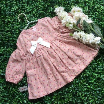 Váy nỉ bông hoa thu đông bé gái