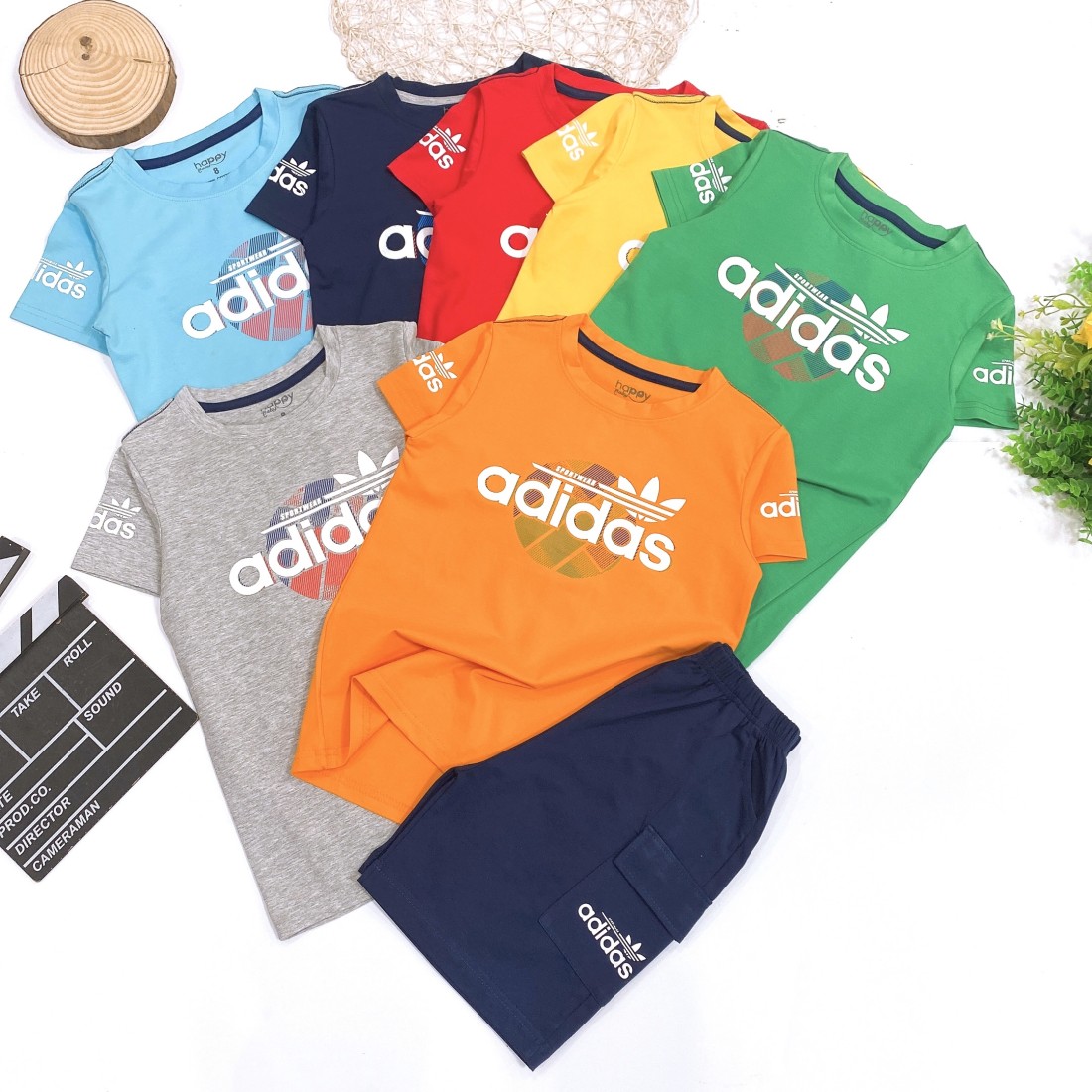 Bộ bé trai in hình adidas túi hộp-ĐỒ BỘ XUÂN HÈ BÉ TRAI