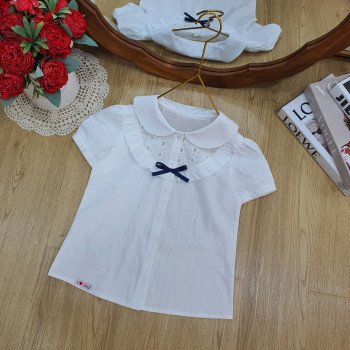 Áo sơ mi đũi trắng cho học sinh size 7-11 Áo sơ mi đũi trắng cho học sinh size 7-11